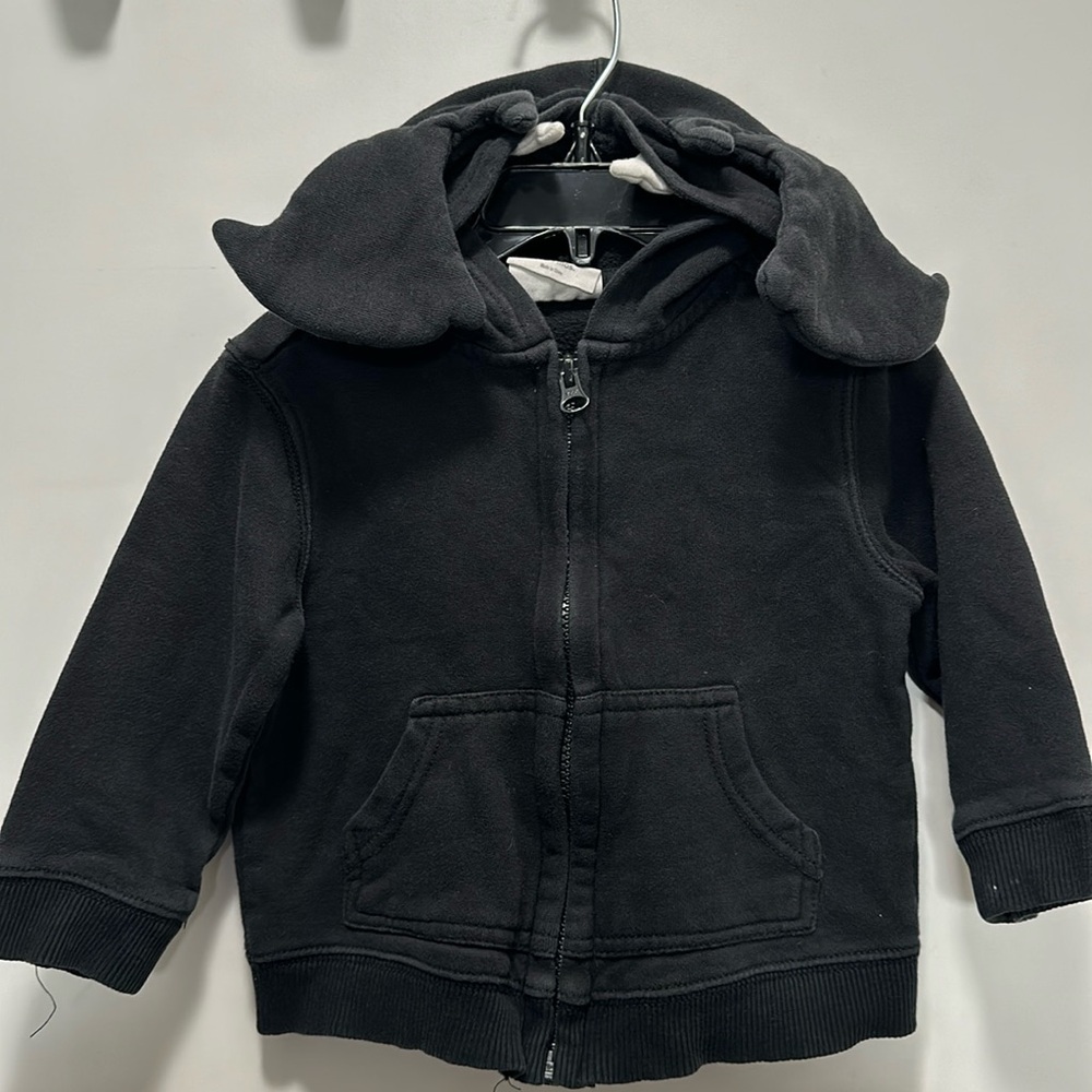 Bat 🦇 hoodie zip up jacket plus Halloween 👻 ghost long sleeve shirt 12-24 mo